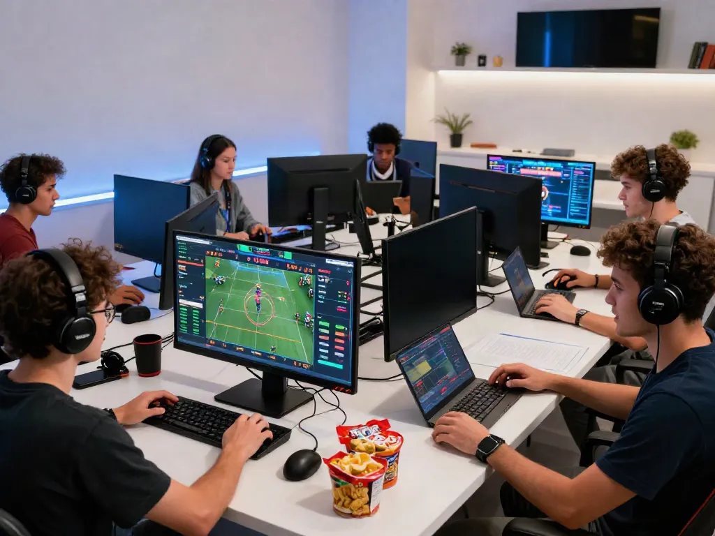 Players engaged in sports betting on sv888, showcasing excitement and technology.