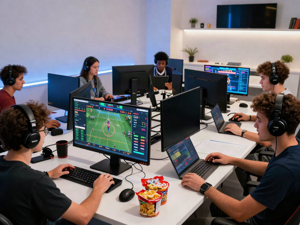Players engaged in sports betting on sv888, showcasing excitement and technology.