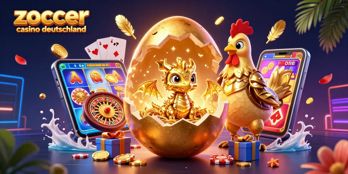Im Zoccer Casino Deutschland erleben Spieler fesselnde Gewinne mit goldenen Drachen und Pokerschips.